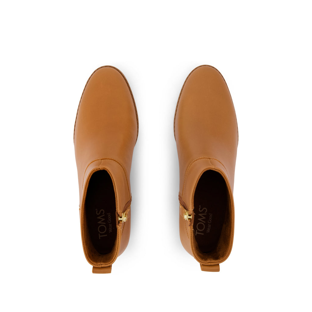 Elia Ankle Boot - Water Resistant Brown Sugar Leather Top View