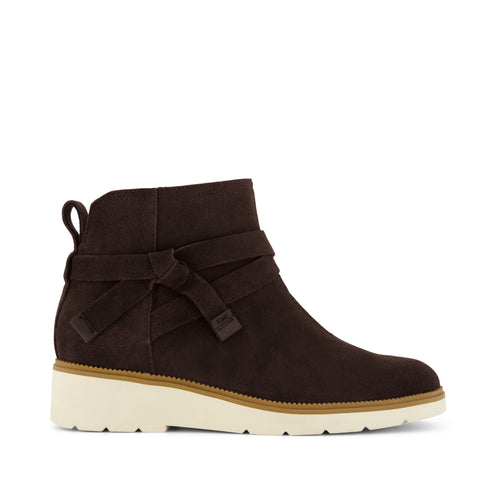 Marlow Boot - Water Repellent Chocolate Brown Suede Side View
