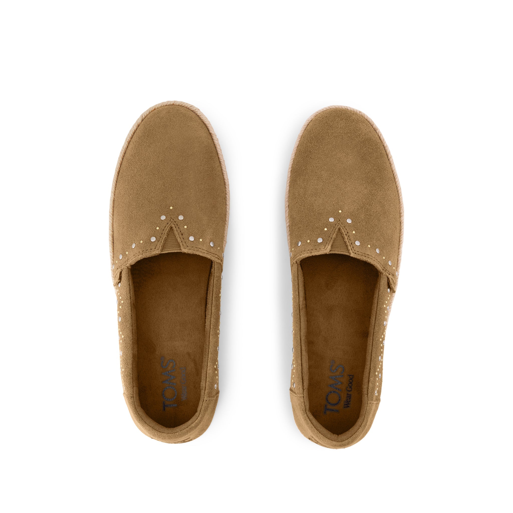 Valencia Platform Espadrille - Toffee Suede Top View
