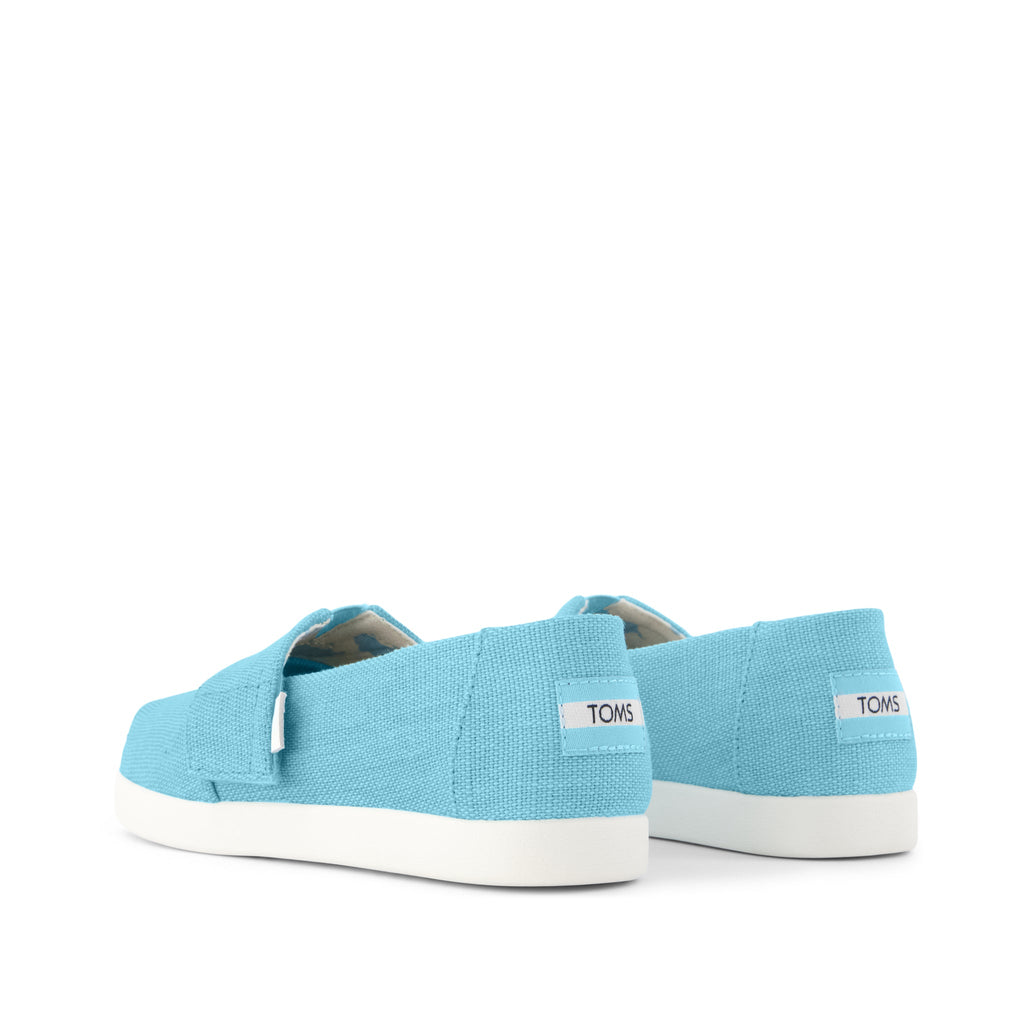 Alpargata Classic Kids Shoe - TOMS Cerulean Blue Back View