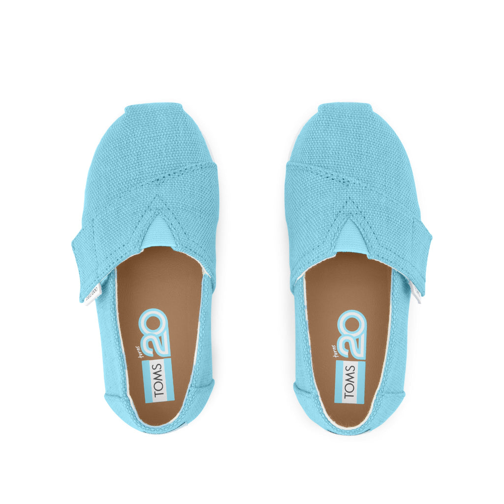 Alpargata Classic Toddler Shoe - TOMS Cerulean Blue Top View