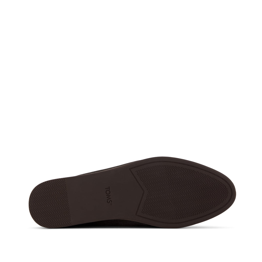 Amelia Mule - Chocolate Brown Metallic Suede Bottom Sole View