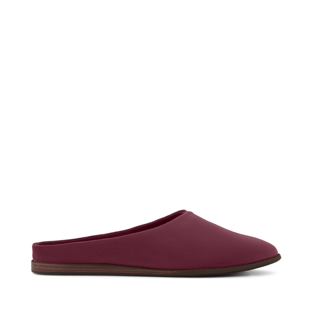 Amelia Mule - Dark Burgundy Premium Velvet Side View