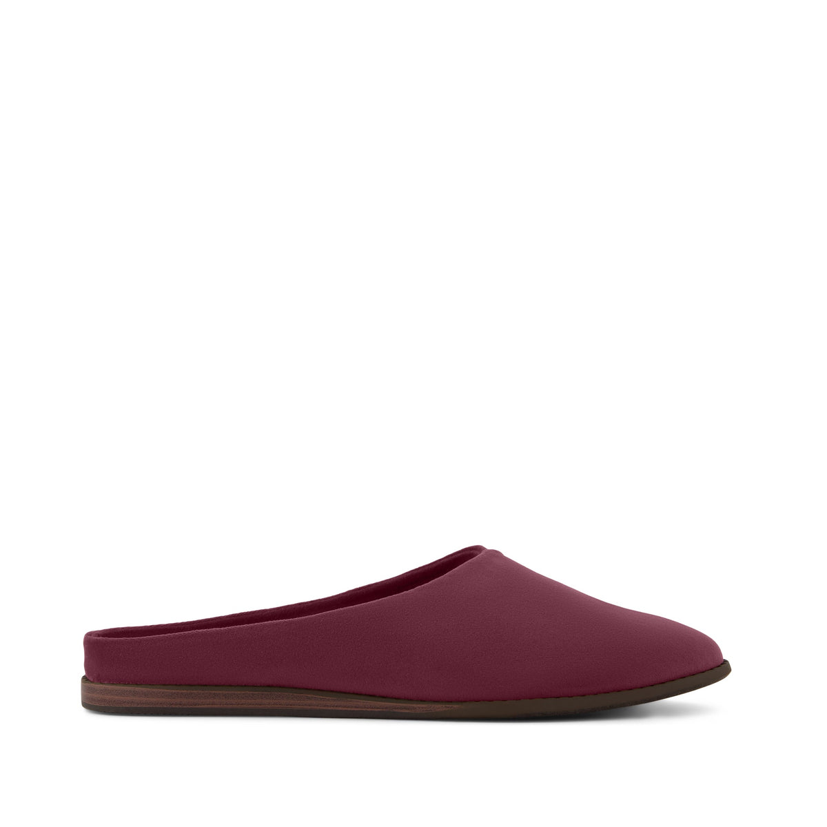 Amelia Mule - Dark Burgundy Premium Velvet Side View