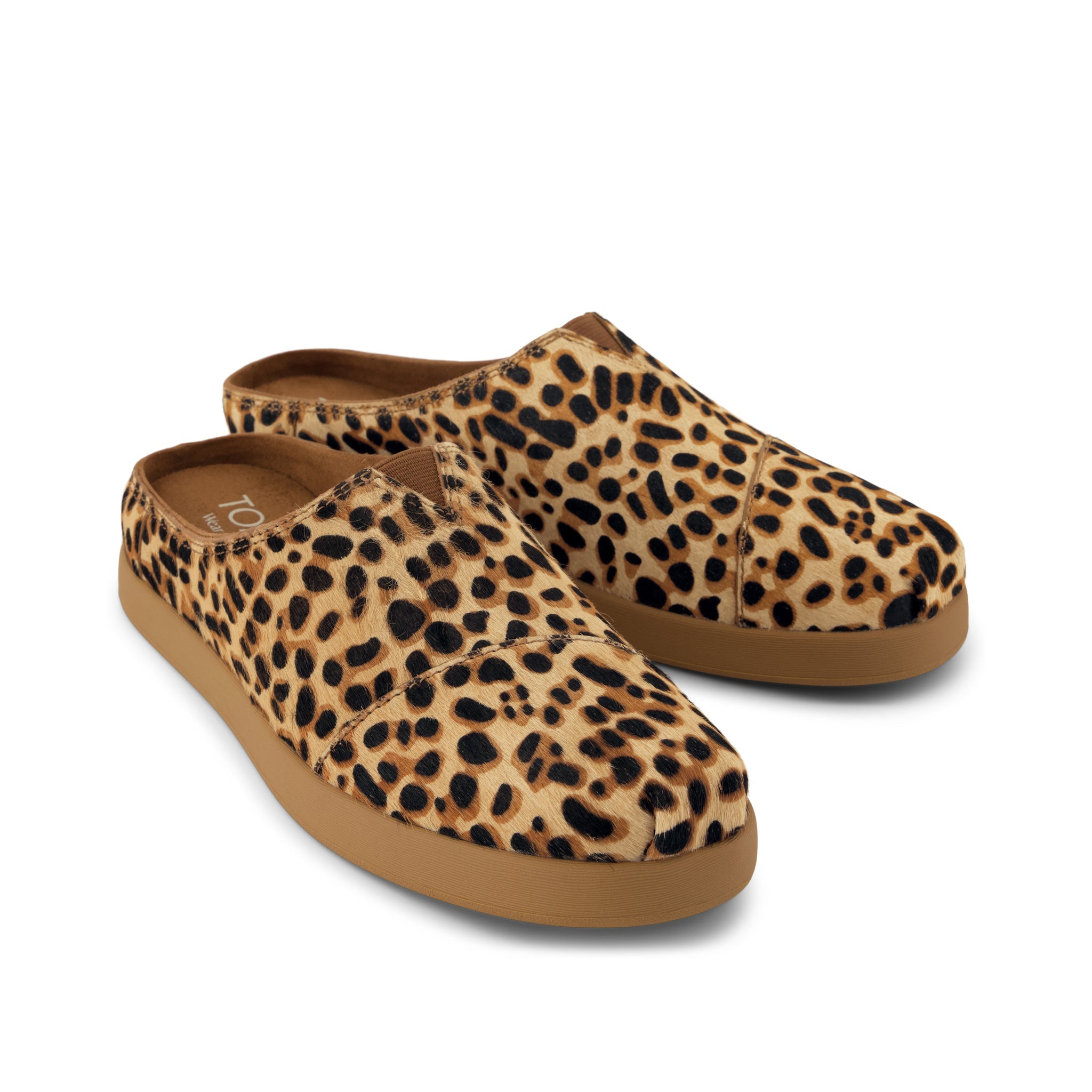Alpargata Ease Mule - Brown Sugar Leopard Print Hair Leather Front View