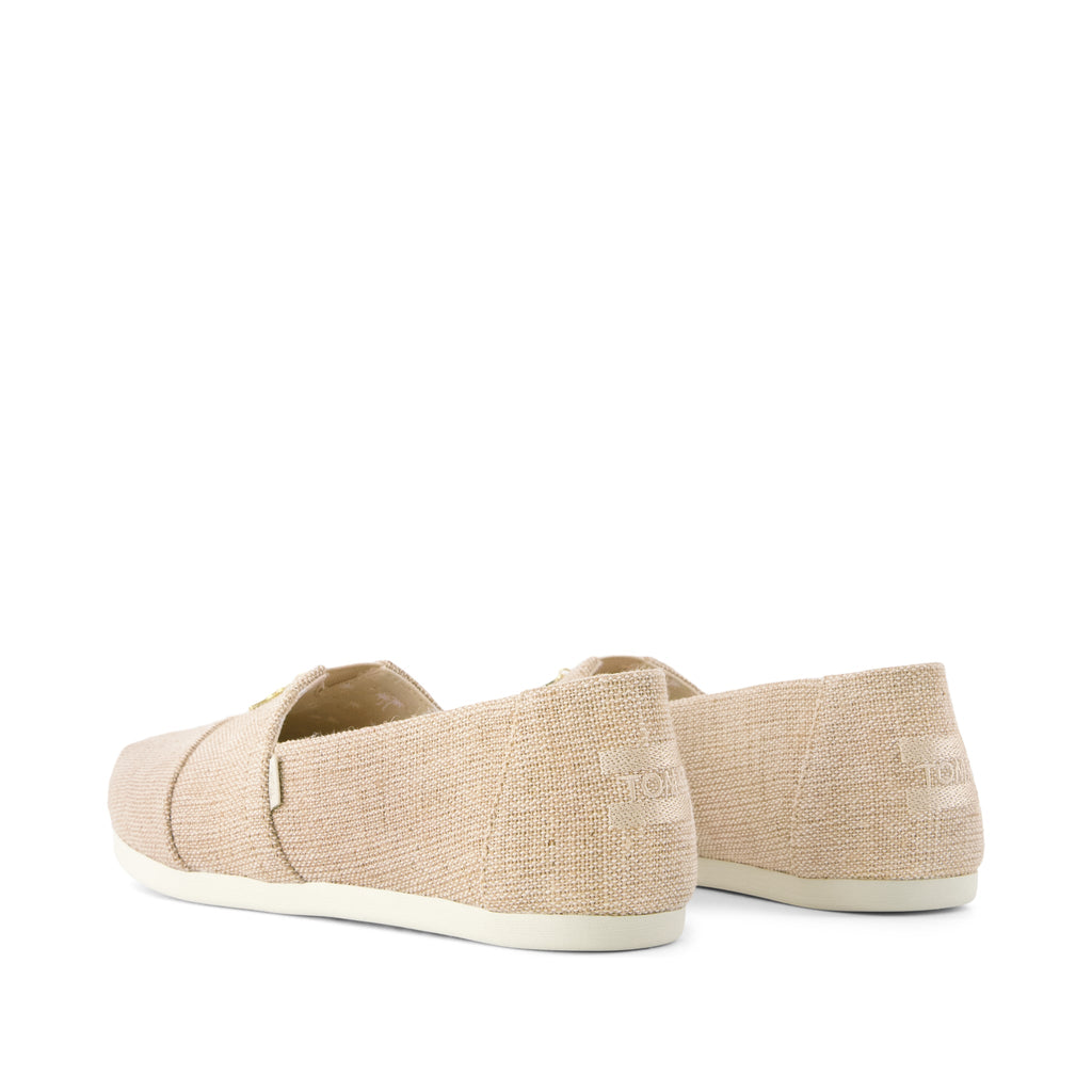 Alpargata Classic - Naural Undyed Heritage Canvas w/ Toms Charm Back View