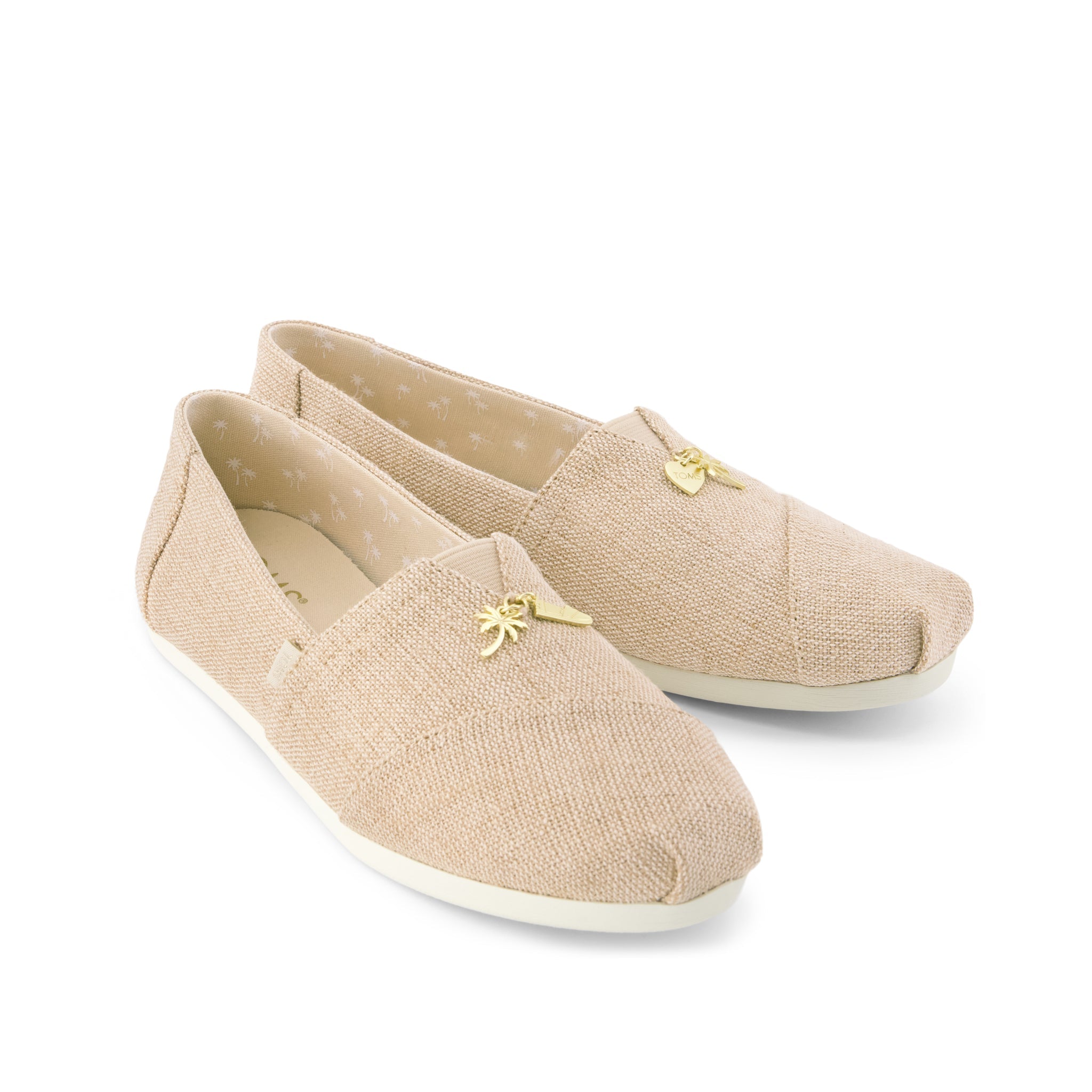 Alpargata Classic - Naural Undyed Heritage Canvas w/ Toms Charm Front View