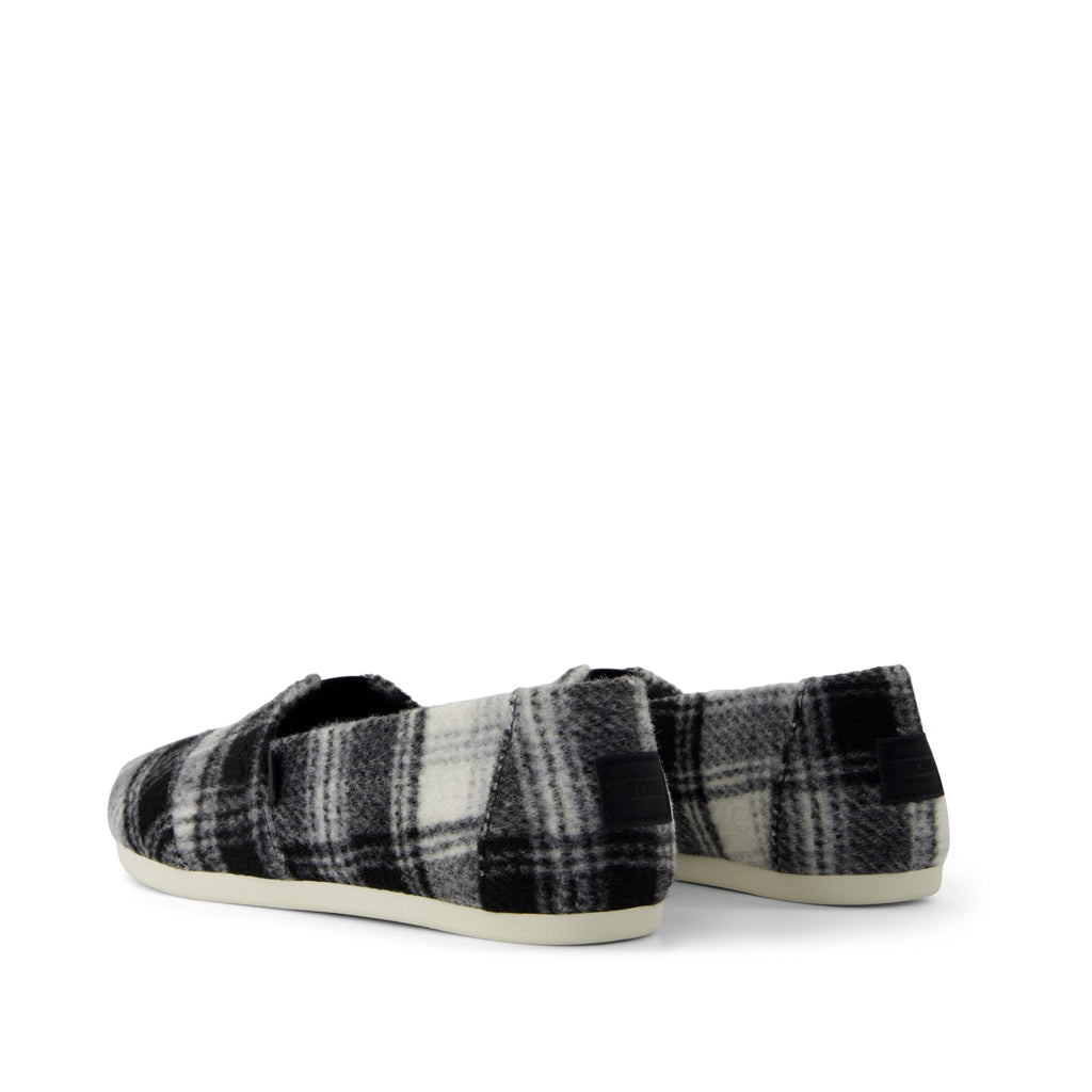 Alpargata Classic - Black Cozy Plaid Back View
