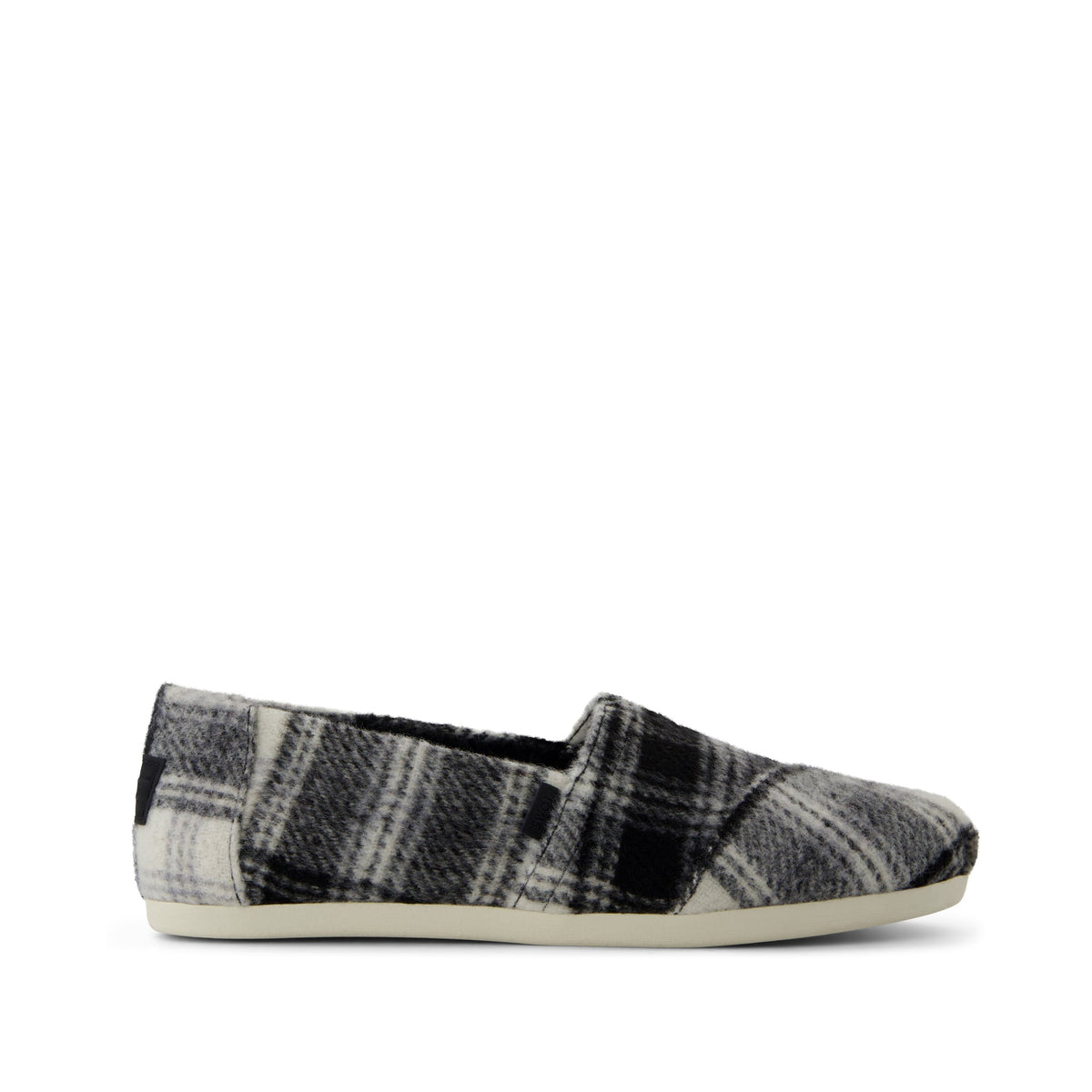 Alpargata Classic - Black Cozy Plaid Side View