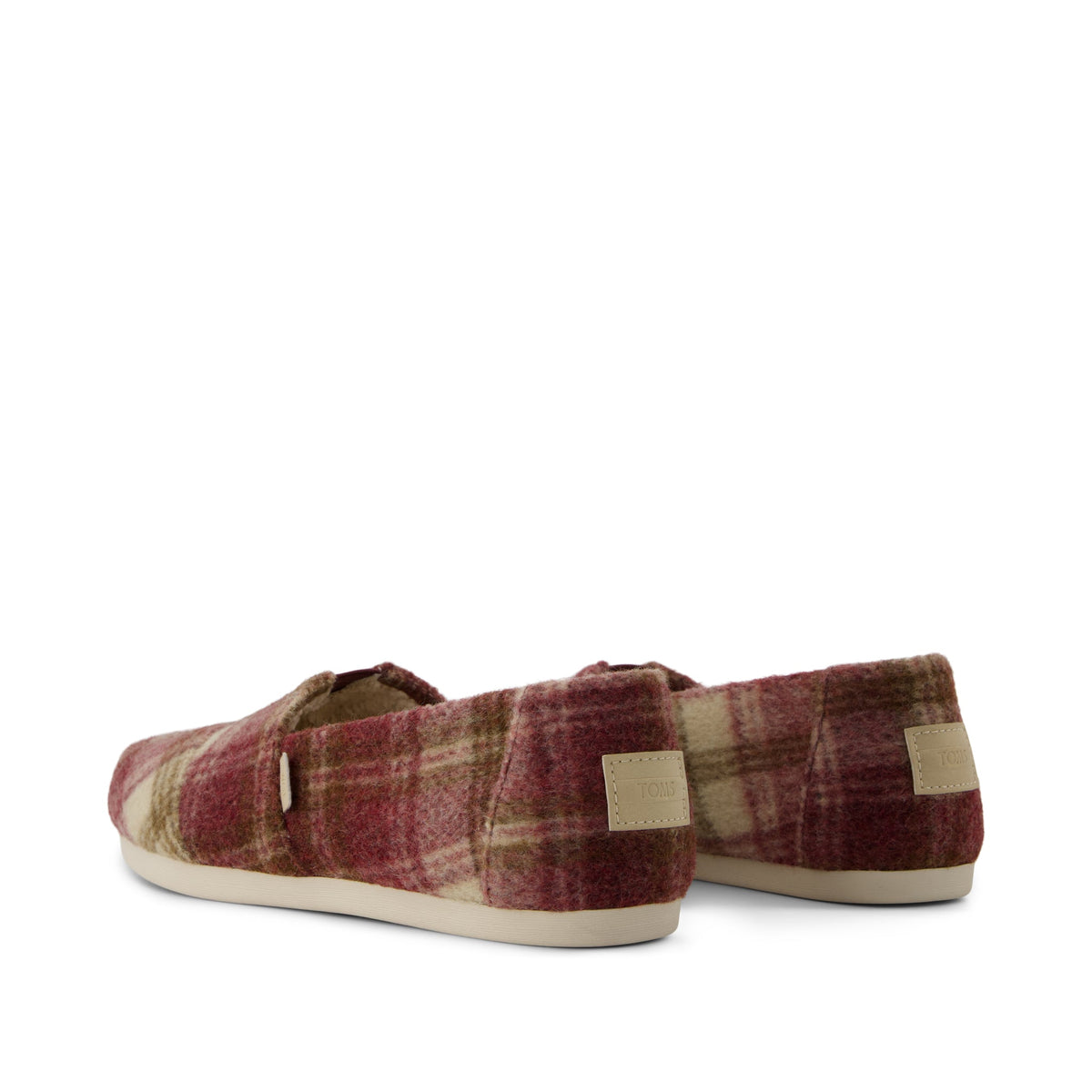 Alpargata Classic - Burgundy Cozy Plaid  Back View
