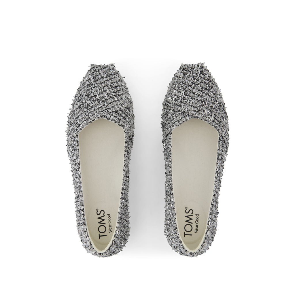 Alpargata Ballet Flat - Metallic Boucle Top View