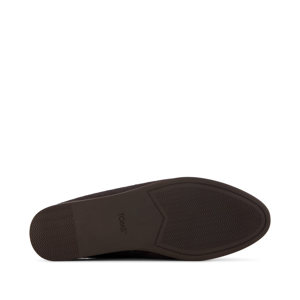 Amelia Mule - Chocolate Brown Hair Leather Bottom Sole View