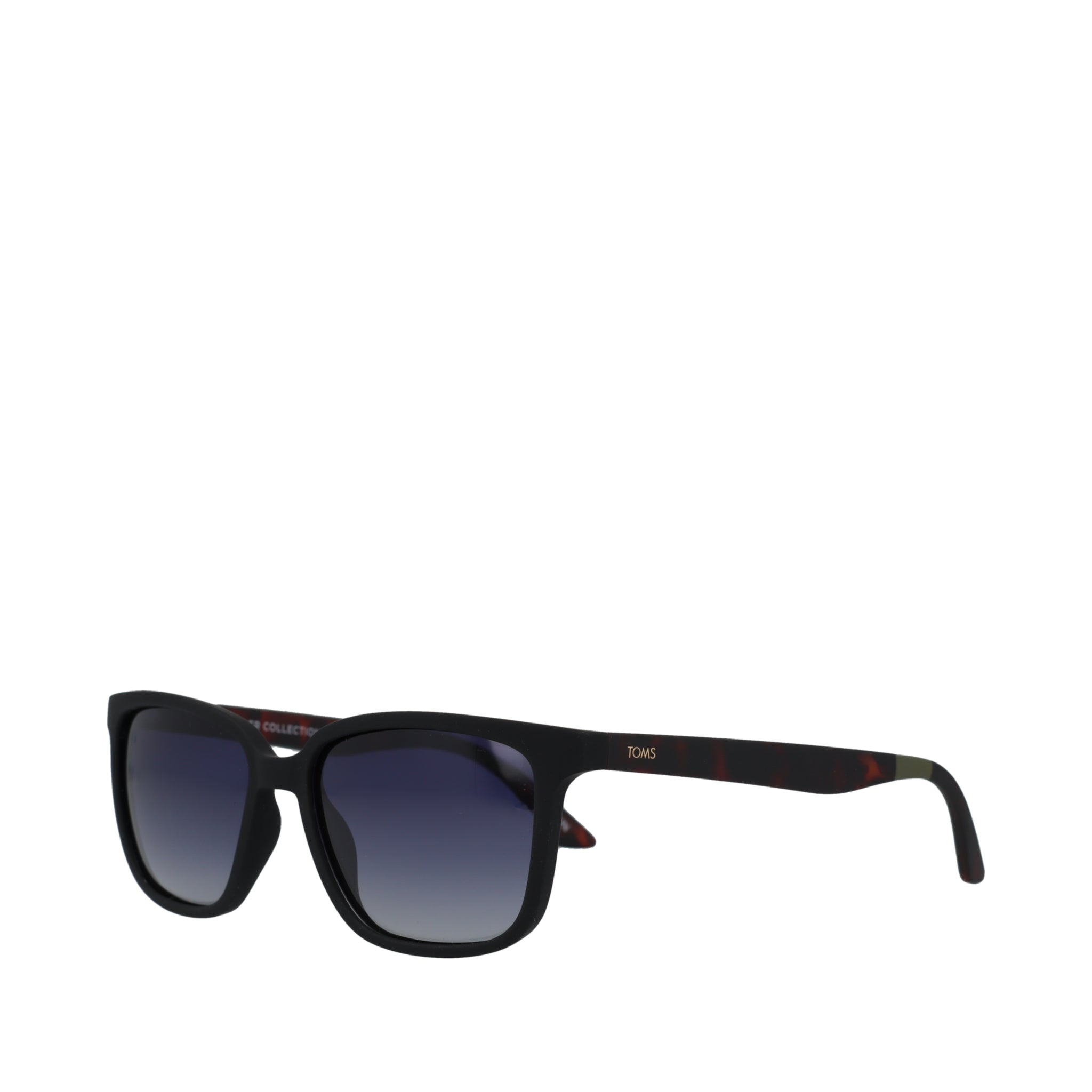 Briar Traveler Sunglasses - Black-Deep Blue Gradient Side Angle View