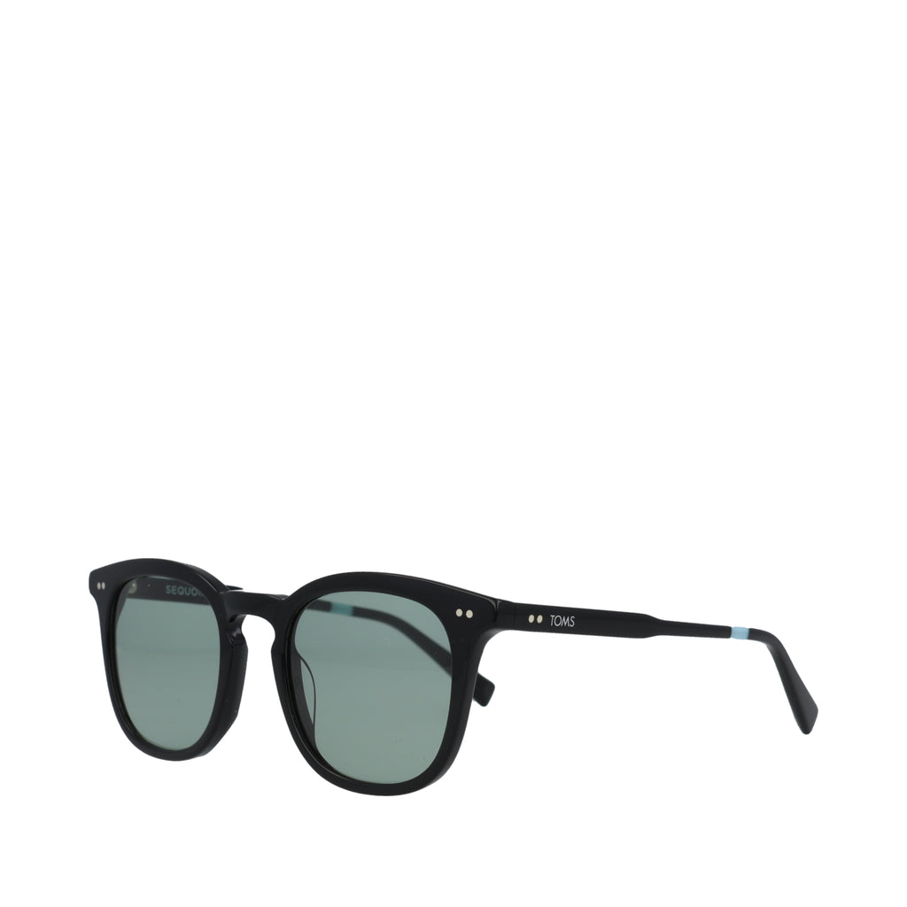 Sequoia Handcrafted Sunglasses - Black-Grey Side Angle View