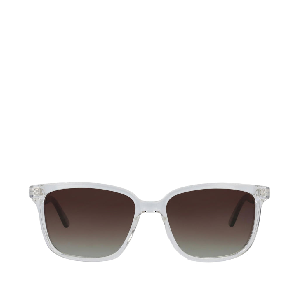 Briar Traveler Sunglasses - Clear-Brown Front View