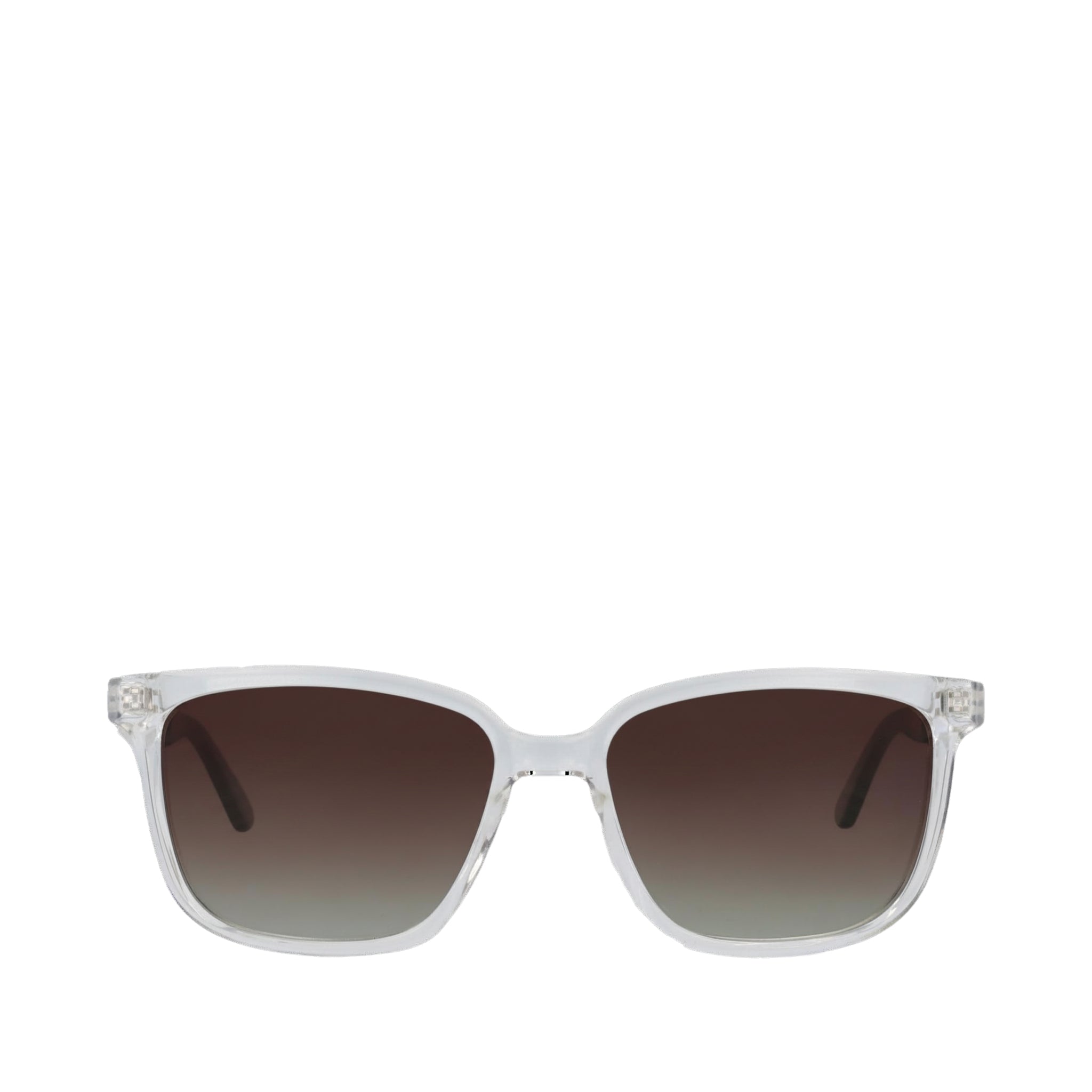 Briar Traveler Sunglasses - Clear-Brown Front View