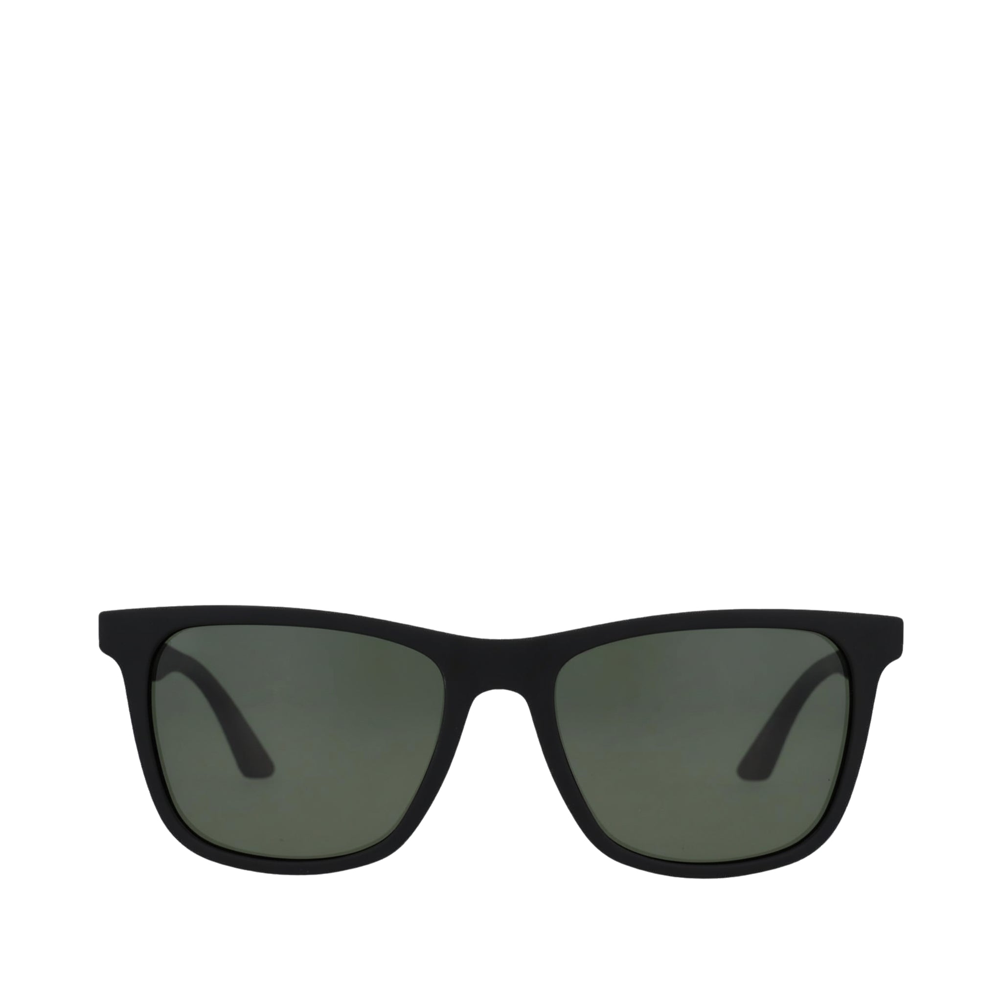 Roman Traveler Sunglasses - Black-Bottle Green Front View