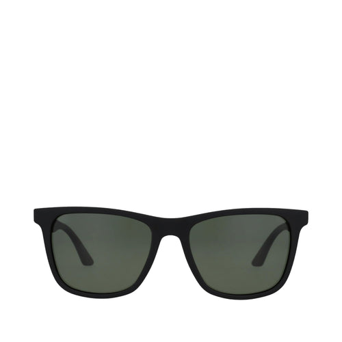 Roman Traveler Sunglasses - Black-Bottle Green Front View