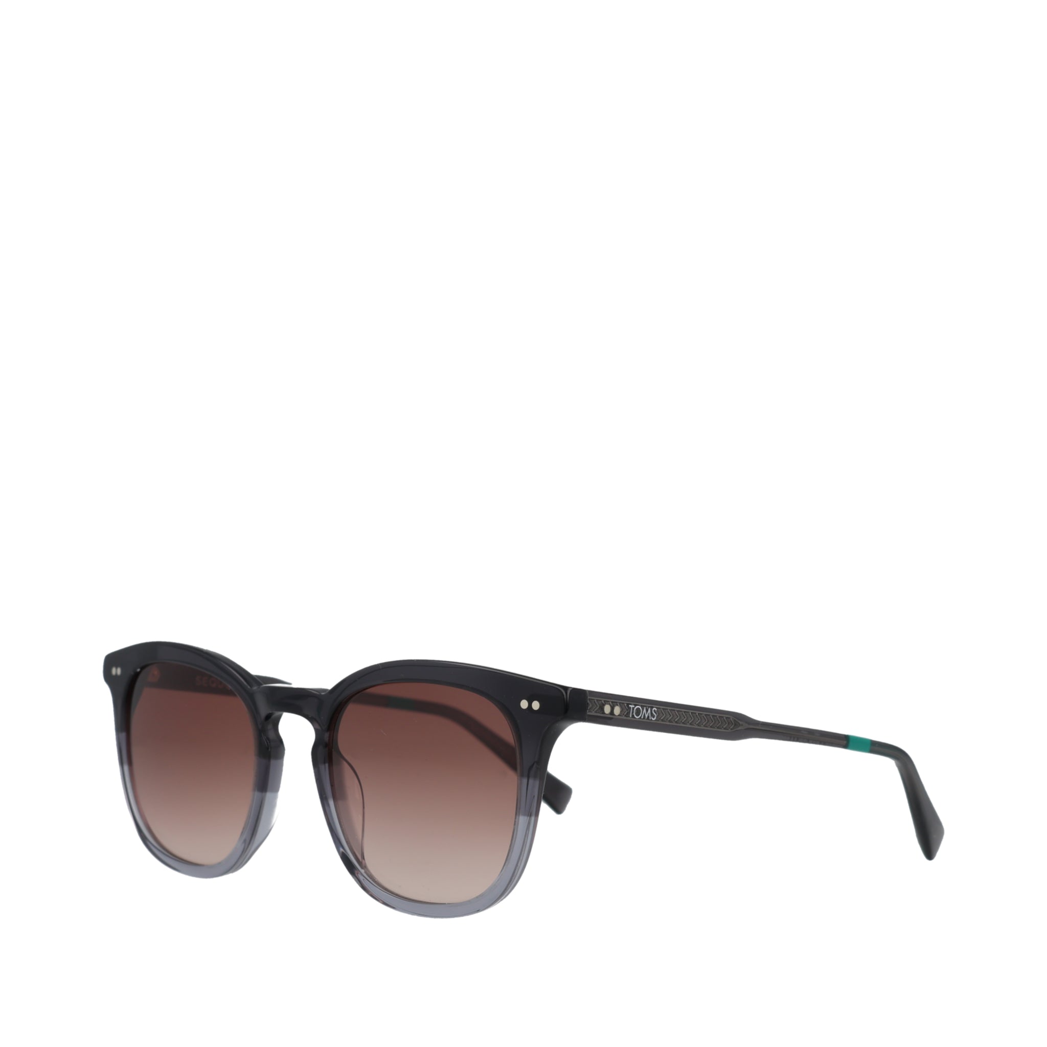Sequoia Handcrafted Sunglasses - Grey Fade-Dark Grey Gradient Side Angle View