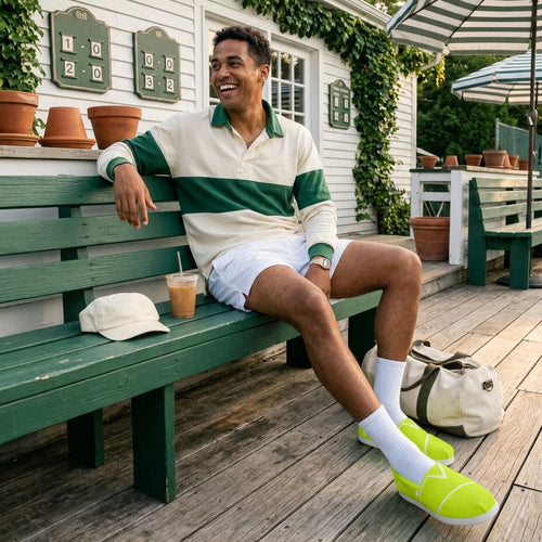 On model image of the tennis felt Alp FWD