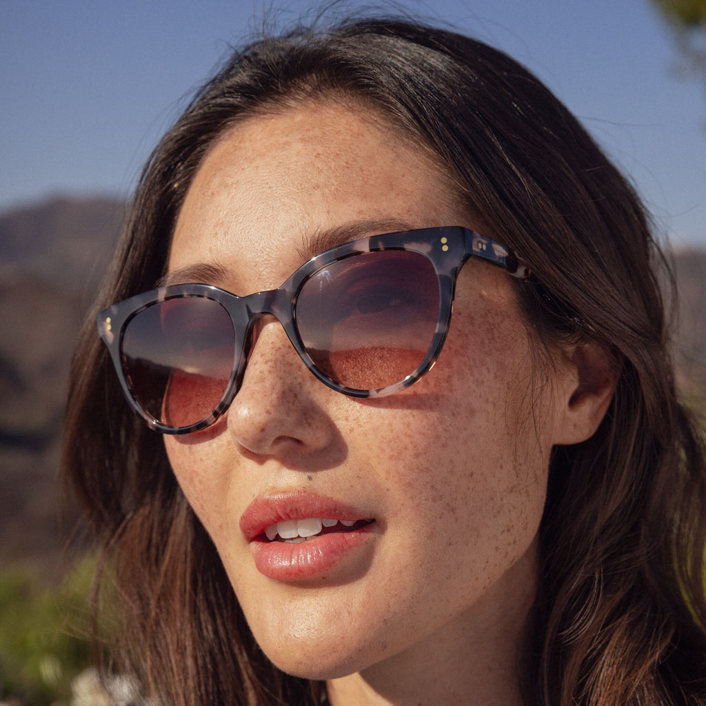 Women's Marlowe Handcrafted Sunglasses model image