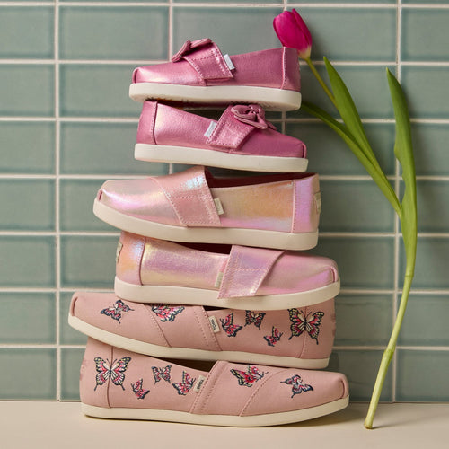 Kids Shoe Alpargata Classic Kids Shoe Pink Quartz Iridescent Twill