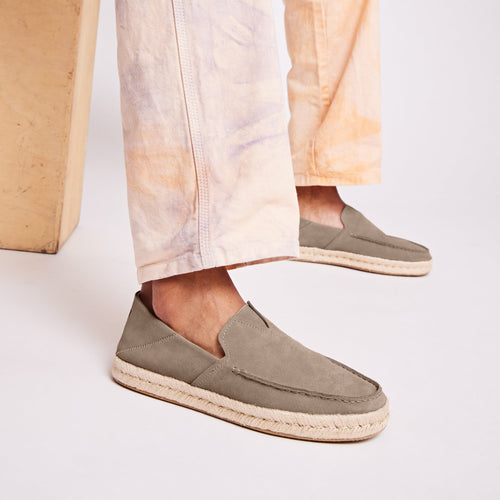 Men's Alonso Rope Loafer in Taupe Model Image