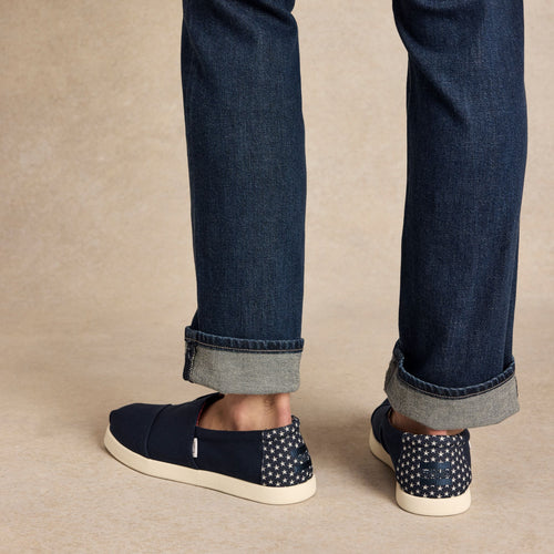 On model image of the Americana star print men's Alp FWD