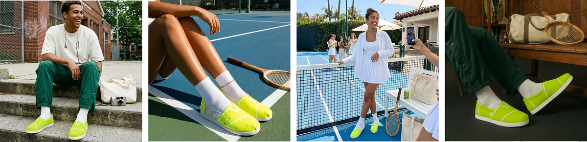 Four models in Women's TRVL Lite Palisade Sneaker in various colors.